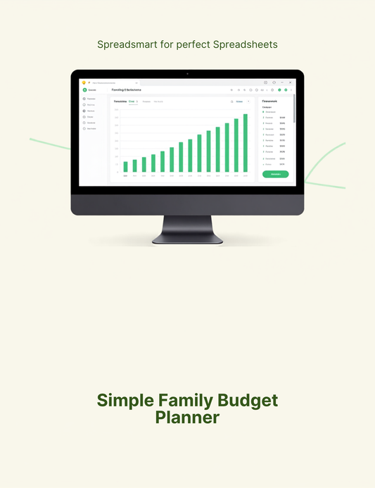 Family Annual & Monthly Budget Planner spreadsheet cover