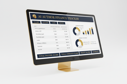 AI Author Finance Tracker spreadsheet preview